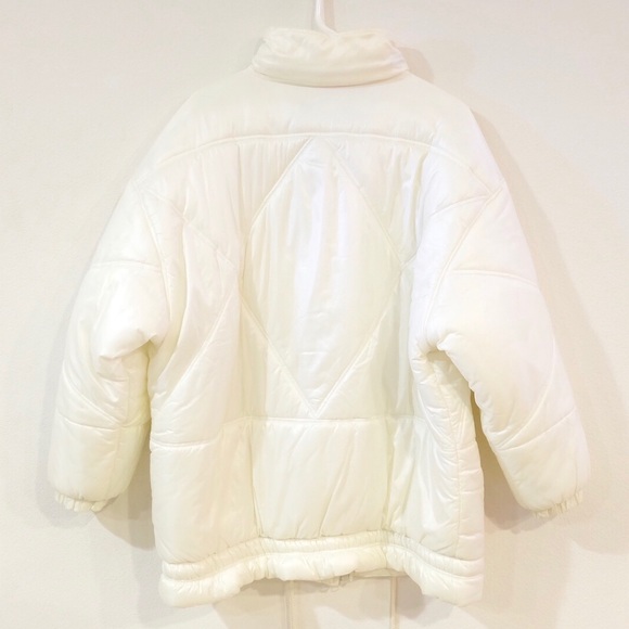 London Fog Unisex Cream Puffer Coat - Picture 2 of 7